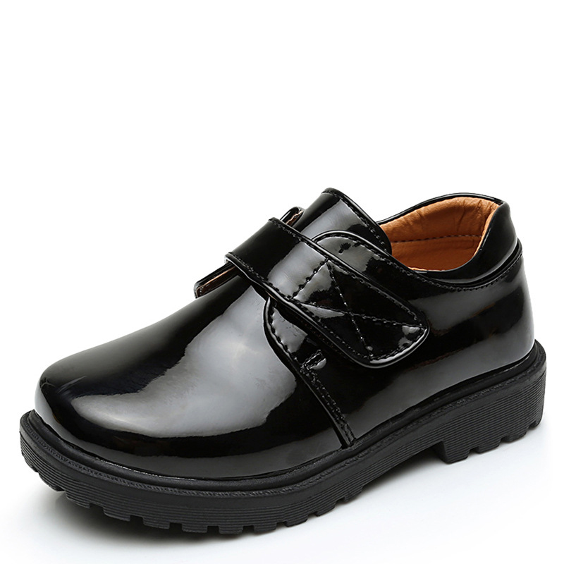 New Arrival Comfortable Boys Shoes Leather Kids Black School Shoes