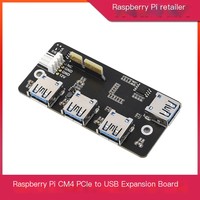 Carte d'extension USB à 4 ports Raspberry Pi CM4, carte IO, module adaptateur PCIe vers USB3.2 Gen1
