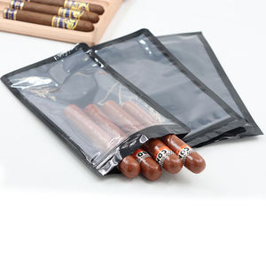 Sac Premium pour <span class=keywords><strong>5</strong></span> Cigares, Emballage Personnalisé en Plastique pour Humidor à Cigares, Sacs Transparent en Feuille d'Aluminium avec Fermeture Éclair pour Humidité - Product Image 4