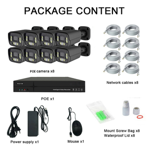 Sistema de Cámaras de Seguridad CCTV 4K 8CH 8MP, <span class=keywords><strong>Kit</strong></span> NVR con Grabador de Video Inteligente, Cámara IP <span class=keywords><strong>POE</strong></span> Tipo Bala IP66, Sistema de Vigilancia con Detección de Movimiento - Product Image 3