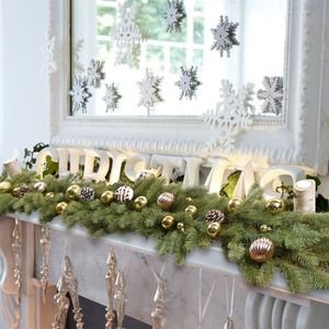 Guirlande de Noël artificielle, aiguilles de pin en plastique, décoration pour la maison, utilisation intérieure et extérieure, série 886 Rattan - Product Image 4