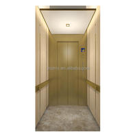 Ascenseur de villa à traction de 400 kg, système de fonctionnement silencieux, revêtement de sol en PVC durable, ascenseur moderne pour maison privée, plusieurs étages