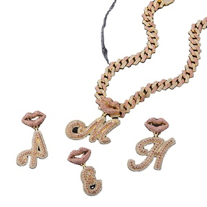 Gold Plated Trendy Link Chain with Letter k Custom Baddie Jewelry Autumn Ladies Fashion <strong>Long</strong> Pendant <strong>Necklaces</strong> for <strong>Women</strong> - Product Image 3