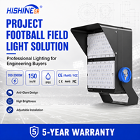 Reflector LED Hishine de 300W 250W, IP67 Impermeable, para Iluminación de Campos de Cricket y Béisbol