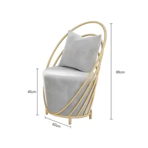 Kisen 고품질 핫 세일 럭셔리 기술자 마스터 스툴 화이트 그레이 핑크 작은 의자 골드 금속 네일 테이블 사용