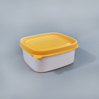 Boîtes repas carrées jetables exquises de 250/350 ml, bols à soupe scellables et compatibles micro-ondes pour sandwichs, desserts, pâtisseries et petits gâteaux