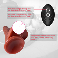 Ferngesteuerter Stoßdildo für Frauen Realistischer Penis-Vibrator Lesbisches Spielzeug Sexmaschine Silikon Großer Penis Weibliche Masturbation