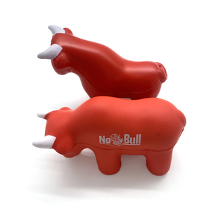Pelota Antiestrés <span class=keywords><strong>de</strong></span> Espuma <span class=keywords><strong>de</strong></span> PU con Forma <span class=keywords><strong>de</strong></span> Toro, Logotipo Personalizado, Regalos Promocionales Corporativos, Pelota Antiestrés Red Bull con Cuernos Blancos - Product Image 2
