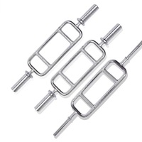 Barre de triceps en acier pour haltères, capacité maximale 200 lb, barre de curling moletée, écologique pour la musculation