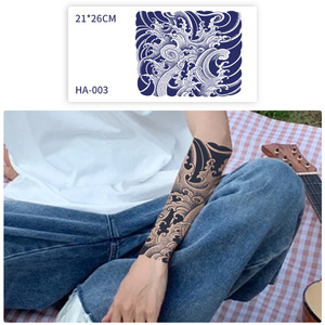 HA longue durée jus de plantes semi-permanent grand <span class=keywords><strong>bras</strong></span> manches réaliste étanche <span class=keywords><strong>tatouage</strong></span> hommes temporaire <span class=keywords><strong>tatouage</strong></span> pochoir autocollant - Product Image 3