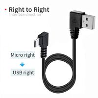 Cable Micro USB 2.0 de 1.5m con Doble Ángulo Recto de 90 Grados, Alta Velocidad de Sincronización de Datos y Carga para Teléfono Móvil y Computadora, MOQ 500