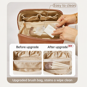 Borsa <span class=keywords><strong>da</strong></span> Toilette e Trucco Personalizzata OEM, Impermeabile e Portatile, con Divisori e Maniglia - Product Image 4