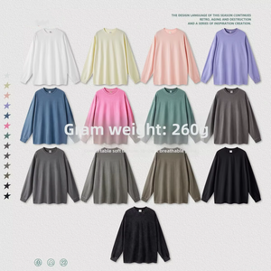 <span class=keywords><strong>เสื้อ</strong></span><span class=keywords><strong>ยืด</strong></span>ผู้ชายทรงหลวมผ้าฝ้ายแท้แฟชั่นวินเทจซักแขนยาวแบบออกแบบได้ตามสมัยนิยม - Product Image 4