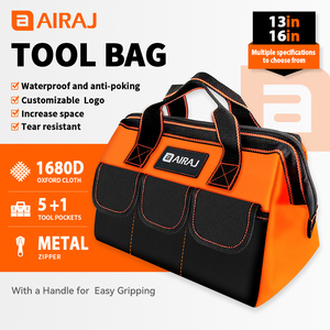 Bolsa Organizadora de Herramientas Airaj Personalizada con Logotipo, Resistente, de Lona Oxford de 13 Pulgadas, Impermeable, para Electricistas y Carpinteros - Product Image 1