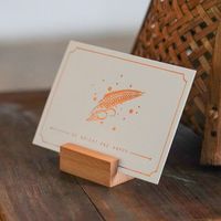 Table créative en bois, présentoir de bureau, décoration en bois massif, porte-cartes pour documents d'affaires, souvenir