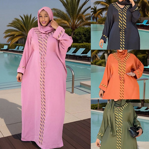 Ultimo Design americano musulmano con perline <span class=keywords><strong>Abaya</strong></span> abito di perline musulmano abito lungo abito <span class=keywords><strong>Abaya</strong></span> - Product Image 1