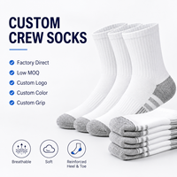 Chaussettes de sport blanches personnalisées avec logo, vente en gros, directement de l'usine, faible MOQ, en coton, talon et bout renforcés, respirantes, marque privée