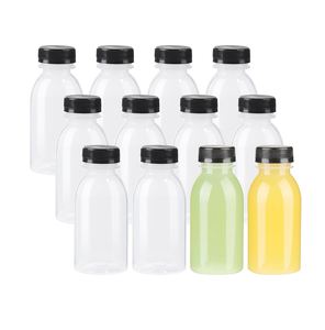 Contenants ronds en PET vides de 400 ml (13 oz) pour jus, lait, thé, café, soda avec bouchon à vis - Product Image 1