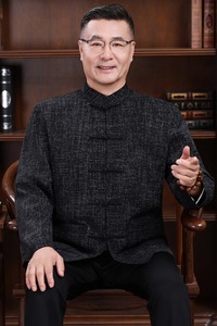 Costume Tang pour hommes d'âge moyen et âgés, vêtements de printemps et d'automne, manteau pour le 60e anniversaire du grand-père, robe d'anniversaire pour vieil homme - Product Image 2