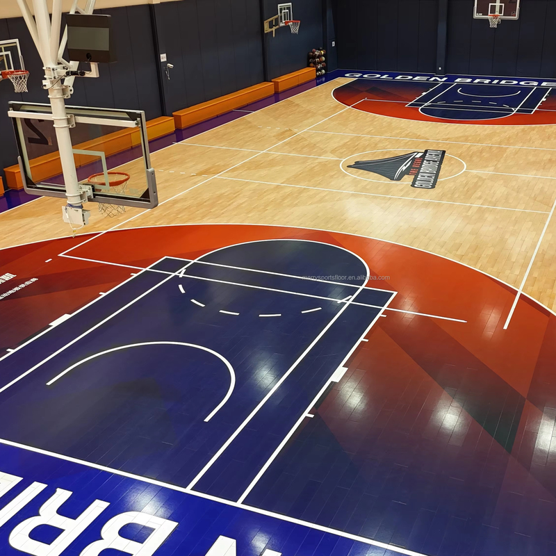 Waterproof Solid Maple Hardwood Basketball Flooring