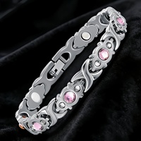 Bracelet en alliage 889, best-seller, module magnétique détachable, alliage écologique, serti de diamants, design floral réglable