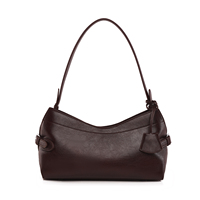 Sac à bandoulière en cuir souple pour femme, sac à main demi-lune rétro grande capacité pour le travail et le shopping