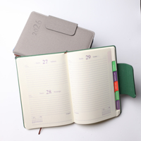 Nouveau design journal 2026 logo personnalisé planificateur de bureau cahier A5 pu cuir agenda hebdomadaire planificateur quotidien