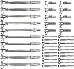 केबल रेलिंग किट टॉगल टर्नबकल और अंत Tensioner 1/8 इंच केबल रेलिंग के लिए फिटिंग हार्डवेयर T316 स्टेनलेस स्टील - Product Image 2