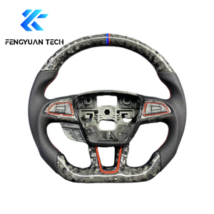 Volante Deportivo Personalizado de Cuero, LED, Alcántara y Fibra de Carbono Forjada para Ford Kuga, Escape <span class=keywords><strong>St</strong></span> Line Mk3, Mk2.5, Mk2, <span class=keywords><strong>Seat</strong></span> <span class=keywords><strong>Leon</strong></span> <span class=keywords><strong>2022</strong></span> - Product Image 5