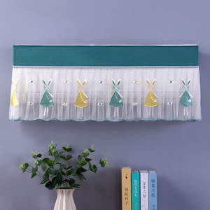 Housse de protection pour climatiseur mural de 92 pouces, élastique, anti-poussière, style moderne et minimaliste, avec bordure en dentelle - Product Image 4