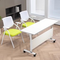 Chaise de conférence, de réunion, de bureau, d'étude, de formation pour étudiants, avec tablette d'écriture amovible