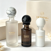 Botol Parfum Spray Kaca Silinder Warna-warni 30ml 50ml Botol Parfum Kosong Crimp 100ml dengan Tutup Bentuk Bola