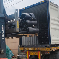 Bouée pneumatique professionnelle noire pour le levage et le sauvetage de bateaux, yachts et navires, avec raccords pour pontons flottants et accostage, de Qingdao