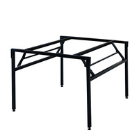Cadre de table pliante moderne et simple, support de bureau pliant carré à ressort, pied de table d'entraînement renforcé antidérapant