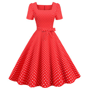 Robe Vintage sans manches style rockabilly pour femmes, vêtements rétro <span class=keywords><strong>pin</strong></span> <span class=keywords><strong>up</strong></span> des années 1950 - Product Image 1