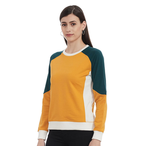 Articles chauds O cou sweat 100% Polyester ou éponge française personnalisé trois couleur unie contraste femmes sweat du Bangladesh - Product Image 3