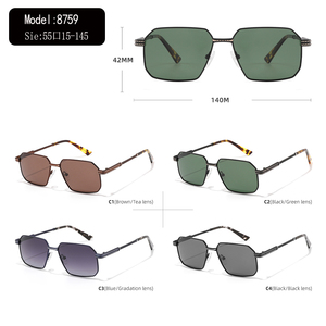 Lunettes de soleil personnalisées avec monture en métal, verres polarisés TAC, protection UV, monture intégrale, unisexe, pour les voyages et la plage - Product Image 2
