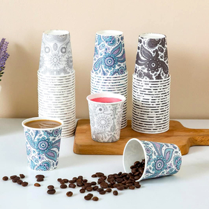 Custom Design Logo <b>Disposable</b> Eco Friendly Double Layer PLA 8oz 12oz 16oz Kraft Paper Coffee Cup Single Wall with <b>Lids</b> - Product Image 5