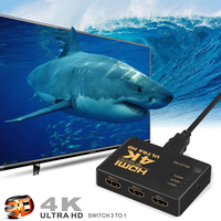 Commutateur HDMI 3x1 prenant en charge 4K 2K 1080P 3D, commutateur HDMI 3 ports