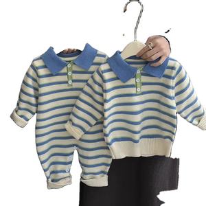 Mono de otoño para bebé recién <span class=keywords><strong>nacido</strong></span>, ropa de moda, mono de punto a rayas para niños, mono informal cómodo, niñas, niños, manga larga - Product Image 1