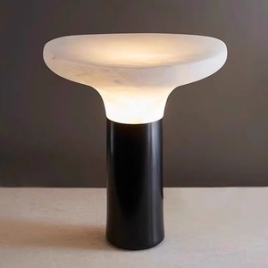 Lámpara de mesa con forma de hongo, de mármol, con iluminación ambiental LED para sala de estar, dormitorio y estudio. - Product Image 1