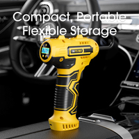 Faster Inflation Handheld Air Compressor Rechargeable Battery Powered Cordless Portable ABS Tire Tire Pressure Monitor Pressure