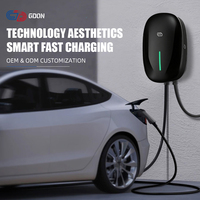 Cargador de Vehículos Eléctricos GDON IP54 a Prueba de Agua Tipo 2, Estación de Carga de CA de 11kW con Tarjeta RFID, 16 Amperios, 3 Fases, Nivel 2