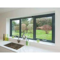 Ventanas Corredizas de Aluminio de Lujo Modernas y Personalizadas, Diseño Horizontal con Doble Acristalamiento para Sala de Estar de Apartamentos y Villas