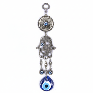 Hamsa คิดแขวนผนังตกแต่งด้วยมือทำแก้วตาชั่วร้าย - Product Image 2
