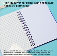 Cuaderno Espiral con Anillas, Diseño Divertido, A5, para Estudiantes, Papelería, Cuaderno de Hojas Sueltas Coloridas