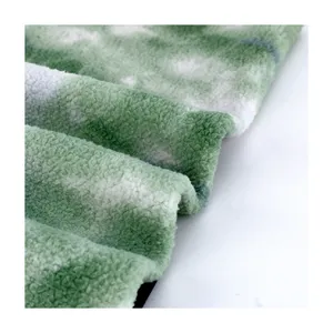 Factory 100% Polyester Eco-Friendly Printed Machine Washable Sherpa Fleece Printed Fabric For Clothing