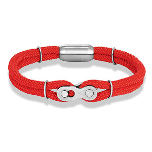 Blue Braided <b>Rope</b> <b>Bracelet</b> With Silver Plated Stainless Steel Lock Clasp Unisex Casual Sporty Style - Product Image 5