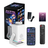 Projecteur Planétarium 3D Intelligent HD 80 Thèmes avec Application et Télécommande, Lampe d'Ambiance de Projection Étoilée pour les Fêtes