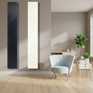 Calentador infrarrojo inteligente de 600W, 25*200cm, certificado, con marco de aluminio sin molduras y recubrimiento en polvo blanco. - Product Image 1